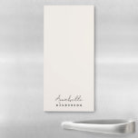 Monogram Neutraal | Modern minimalistisch stijlvol Magnetisch Notitieblok<br><div class="desc">Een eenvoudig stijlvol aangepast monogram met een moderne,  minimalistische handgeschreven scripttypografie in combinatie met een bloktypografie in zwart op een natuurlijke ivoorcrèmeachtergrond. De monogram naam kan gemakkelijk worden gepersonaliseerd om een ontwerp zo uniek te maken zoals u bent! Het perfecte persoonlijke cadeau of accessoire voor elke gelegenheid!</div>