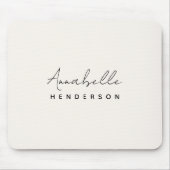 Monogram Neutraal | Modern minimalistisch stijlvol Muismat (Voorkant)