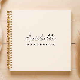 Monogram Neutraal | Modern minimalistisch stijlvol Notitieboek