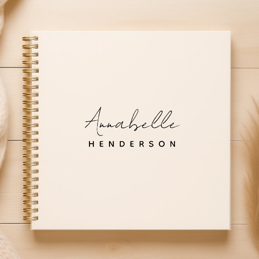 Monogram Neutraal | Modern minimalistisch stijlvol Notitieboek