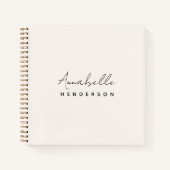Monogram Neutraal | Modern minimalistisch stijlvol Notitieboek (Voorkant)