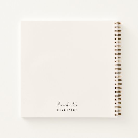 Monogram Neutraal | Modern minimalistisch stijlvol Notitieboek (Achterkant)