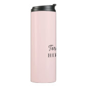 Monogram Neutraal Modern Minimalistisch Stijlvol O Thermosbeker (Gedraaid links)