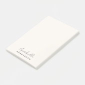 Monogram Neutraal | Modern minimalistisch stijlvol Post-it® Notes (Schuin)