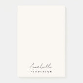 Monogram Neutraal | Modern minimalistisch stijlvol Post-it® Notes (Voorkant)