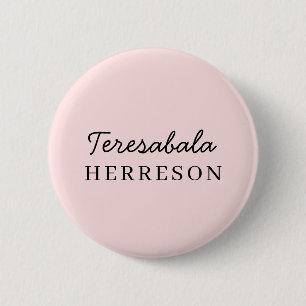 Monogram Neutraal Modern Minimalistisch Stijlvol Ronde Button 5,7 Cm