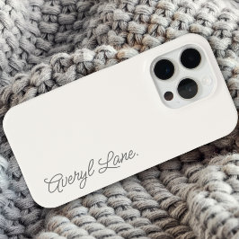 Monogram Neutraal Modern Minimalistisch Stijlvol S iPhone 15 Pro Case