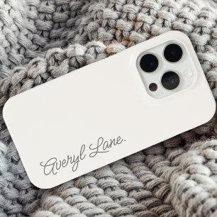 Monogram Neutraal Modern Minimalistisch Stijlvol S iPhone 15 Pro Case