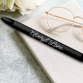 Monogram Neutraal Modern Minimalistisch Stijlvol S Zwarte Inkt Pen