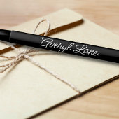 Monogram Neutraal Modern Minimalistisch Stijlvol S Zwarte Inkt Pen