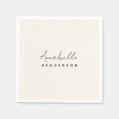 Monogram Neutraal | Modern minimalistisch stijlvol Servet (Voorkant)