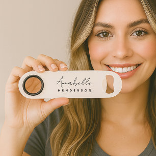 Monogram Neutraal   Modern minimalistisch stijlvol Speed Flessenopener