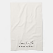 Monogram Neutraal | Modern minimalistisch stijlvol Theedoek (Verticaal)