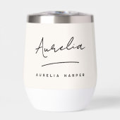 Monogram Neutraal Modern Signature Minimalistisch  (Voorkant)