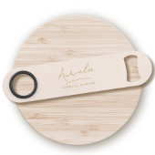 Monogram Neutraal Modern Stijlvol Minimal Blush Go Speed Flessenopener