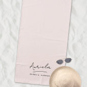 Monogram Neutraal Modern Stijlvol Minimalistisch S Strandlaken