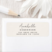 Monogram Neutraal | Moderne minimale retouradres Etiket (Insitu)