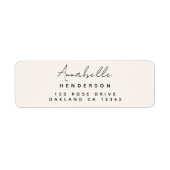 Monogram Neutraal | Moderne minimale retouradres Etiket (Voorkant)