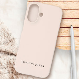 Monogram Neutraal Moderne Minimalistische Stijlvol iPhone 16 Hoesje