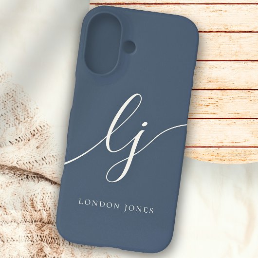 Monogram Neutraal Moderne Minimalistische Stijlvol Case-Mate iPhone Case