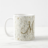 Monogram Neutral Boho Florals Wildflowers Flowers  Koffiemok (Links)
