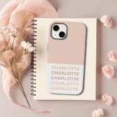 Monogram Neutral Modern Minimalistisch Stijlvol Ho Case-Mate iPhone Case