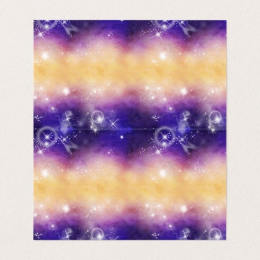 Monogram New age Galaxy Nebula Celestial Stars Visitekaartje (Binnenkant ongevouwen)