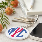 Monogram New York City Sleutelhanger (Voorkant Rechts)