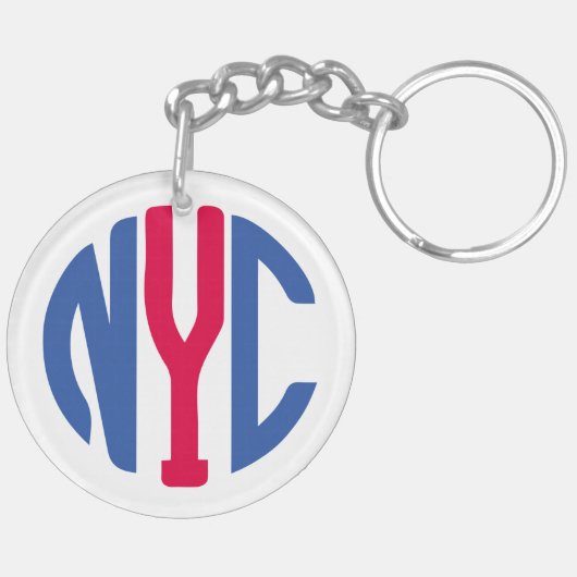 Monogram New York City Sleutelhanger (Achterkant Links)
