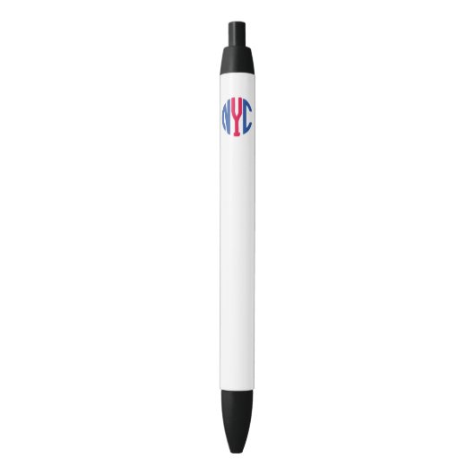 Monogram New York City Zwarte Inkt Pen (Voorkant Verticaal)