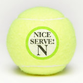 Monogram Nice Serve geometrische cirkel Tennisballen (Voorkant)