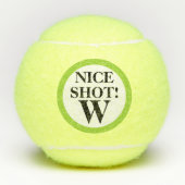 Monogram Nice Shot geometrische cirkel Tennisballen (Voorkant)