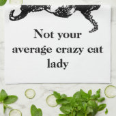 Monogram Niet je gemiddelde gekke kat Theedoek (Gevouwen)