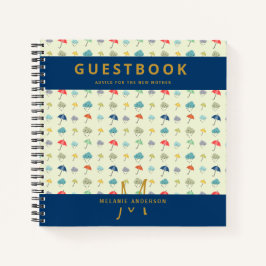 Monogram Nieuw Moeder Advies Baby shower Gastenboe Notitieboek