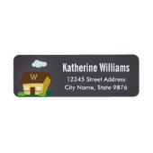 Monogram Nieuw thuisadres label (Voorkant)