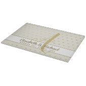 Monogram Nieuwgetrouwden Trouw Gouden Elegant Cade Snijplank (Hoek)