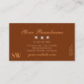 Monogram Noble Oranje en bruine mousserende diaman Visitekaartje (Achterkant)