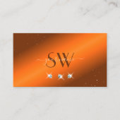 Monogram Noble Oranje en bruine mousserende diaman Visitekaartje (Voorkant)