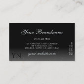 Monogram Noble Shimmery Black Mousing Diamonds Visitekaartje (Achterkant)