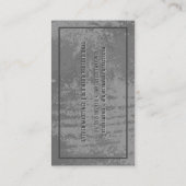 Monogram | noodlijdende grunge-achtergrond visitekaartje (Achterkant)