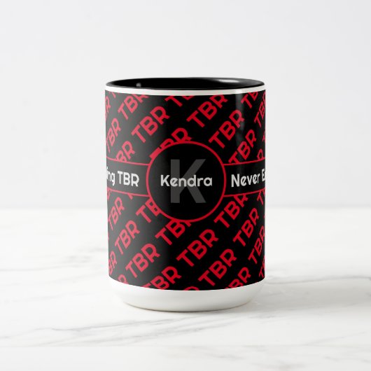 Monogram nooit eindigend TBR Tweekleurige Koffiemok (Center)