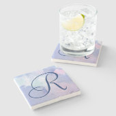 Monogram | Noordelijke hooglichten II Stenen Onderzetter (Zijkant)