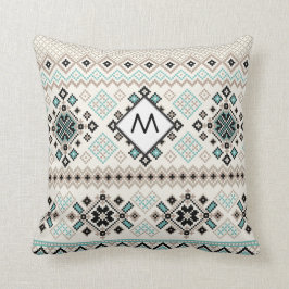 Monogram Nordic Cross Stitch Pattern Kussen
