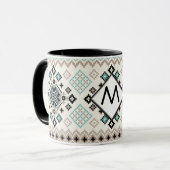 Monogram Nordic Cross Stitch Pattern Mok (Voorkant links)