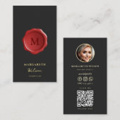 Monogram notaris public Loan Signing Agent Visitekaartje (Voorkant / Achterkant)