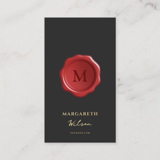 Monogram notaris public Loan Signing Agent Visitekaartje (Voorkant)