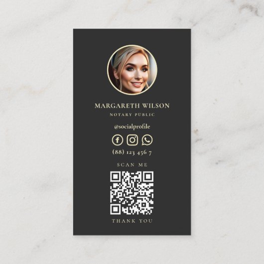 Monogram notaris public Loan Signing Agent Visitekaartje (Achterkant)