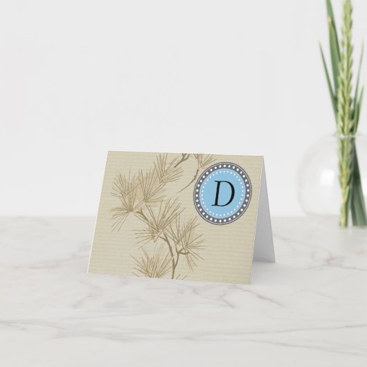 Monogram Note Cards Bedankkaart (Voorkant)