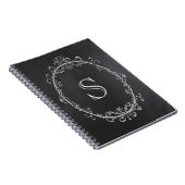 Monogram notebook, Initiaal notebook, alkbord Notitieboek (Rechterzijde)