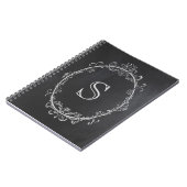 Monogram notebook, Initiaal notebook, alkbord Notitieboek (Linkerzijde)